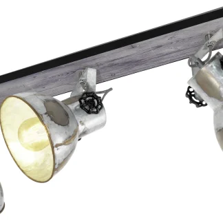 Eglo 3er Spot Barnstaple 75 x 9 cm E27, patina-schwarz