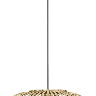 Eglo Pendelleuchte Amsfield braun Holz Ø 38 cm E27, max. 60 W