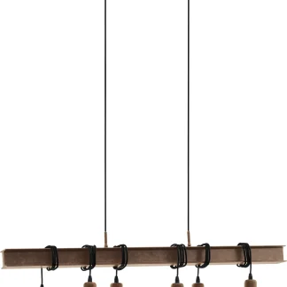 Eglo Pendelleuchte Townshend 4 antik-braun 100,5 x 7 cm E27, max. 60 W