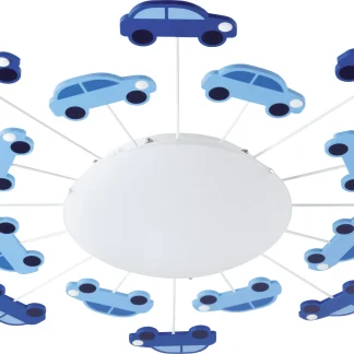 Eglo Deckenleuchte Viki 1 Cars weiß-blau Ø 63 cm E27, max. 60 W