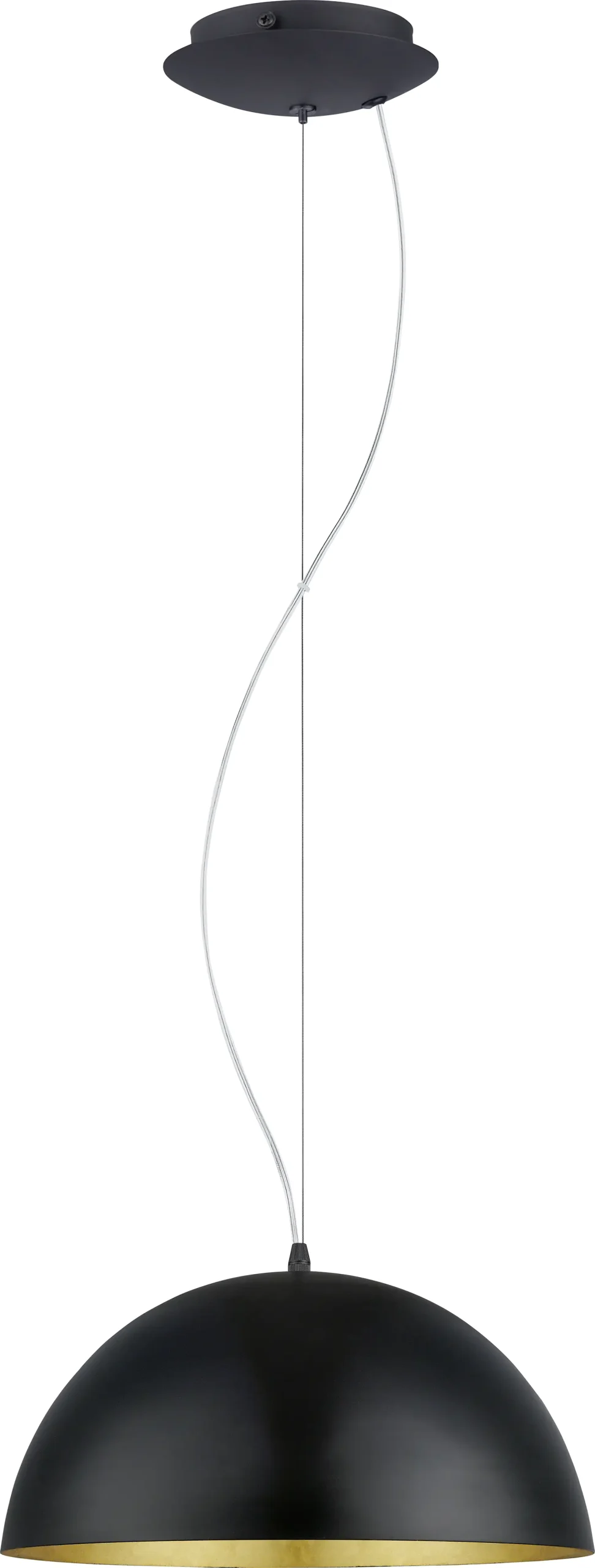 Eglo Pendelleuchte Gaetano 1 E27, schwarz / gold