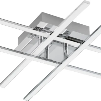Eglo LED Deckenleuchte Lasana 1 chrom 4-flammig warmweiß