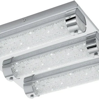 Eglo LED Badleuchte Tolorico chrom 35 x 35 cm neutralweiß