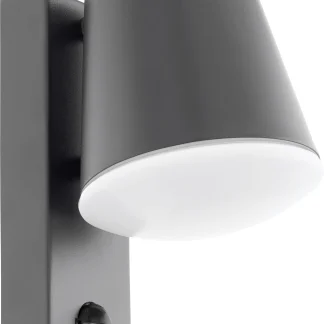 Eglo Sensor-Außen-Wandleuchte Caldiero E27 anthrazit