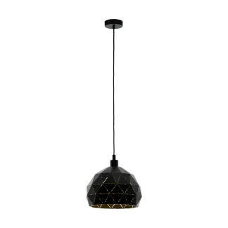 Eglo Pendelleuchte Roccaforte schwarz, gold