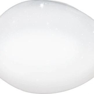 Eglo LED Deckenleuchte Sileras-A weiß 45 cm mit Kristalleffekt Smart