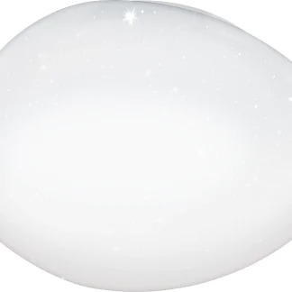 Eglo LED Deckenleuchte Sileras-A weiß 60 cm mit Kristalleffekt Smart