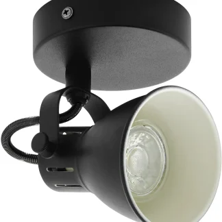 Eglo 1er Spot Seras 1 schwarz Ø 10 cm GU10, warmweiß