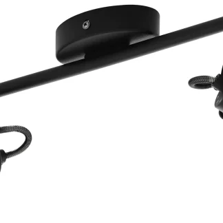 Eglo 2er Spot Seras 1 schwarz 37 x 6,5 cm GU10, warmweiß