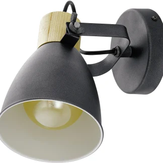 Eglo 1er Spot Coswarth schwarz-creme-braun 20 x 14 cm E27