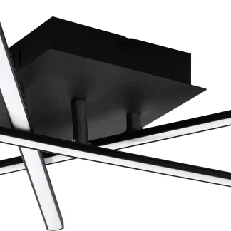 Eglo LED Deckenleuchte Lasana 3 schwarz 50 x 14,5 cm warmweiß