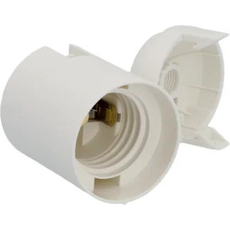 Lampen-Fassung Glattmantel E 27, weiß