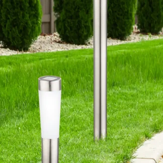 Globo Solarleuchte LED Solar edelstahl 56 x 7,5 cm