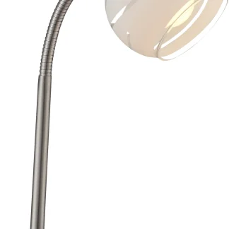 Globo Tischleuchte Elliott nickel-matt 34 x 22 cm E14, warmweiß