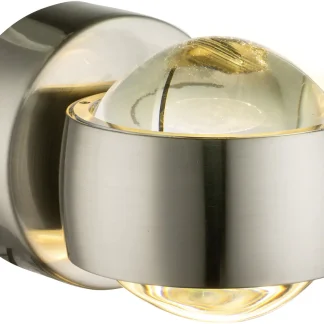 Globo LED Wandleuchte Randi nickel-matt 7,5 x 7 cm warmweiß