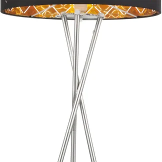 Globo Stehleuchte Clarke schwarz-gold 160 x 62 cm E27, max. 40 W