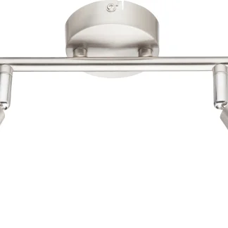 Globo 2er Spot Thadeus l nickel 25,5 x 8 cm E14, max. 40 W