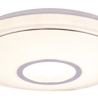 Globo LED Deckenleuchte Connor weiß Ø 40 cm mit Sternenhimmel
