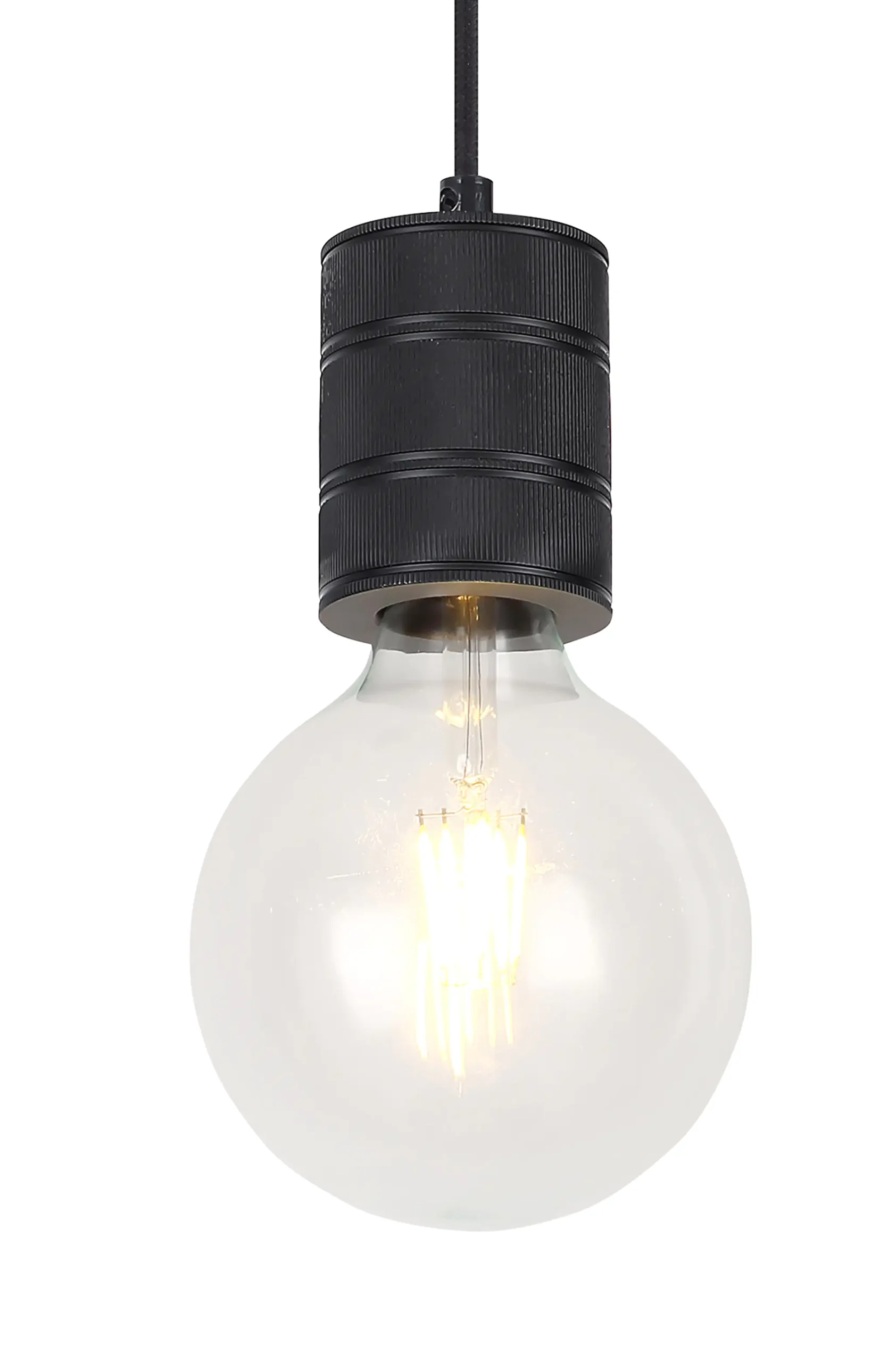 Globo Hängeleuchte Hermine schwarz Ø 12 cm E27, max. 60 W