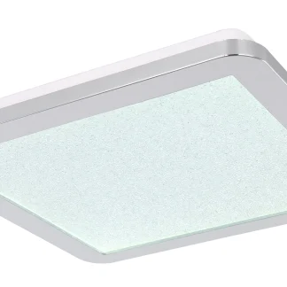 Globo LED Deckenleuchte Gussago chrom 30 x 30 cm warmweiß-kaltweiß