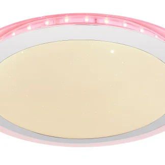 Globo LED Deckenleuchte Nicole II opal, klar, weiß, mit Fernbedienung