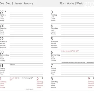 Korsch Taschenkalender Modus geheftet PVC blau 8,7 x 15,3 cm