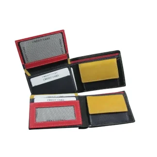 Geldbörse Leder multi-color 10,5 x 8 cm