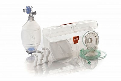 Kit autoclavabile per rianimazione con pallone in silicone per adulti