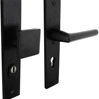 Intersteel SKG3 Sicherheitsbeschlag Drücker/Knopf Aluminium schwarz eckig