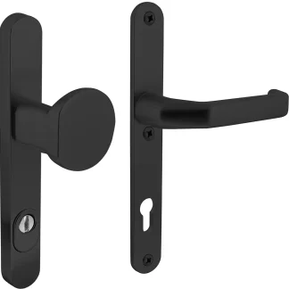 Intersteel SKG3 Sicherheitsschmalschildgarnitur Drücker/Knopf Alu schwarz
