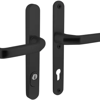 Intersteel SKG3 Sicherheitsschmalschildgarnitur Drücker/Drücker Alu schwarz