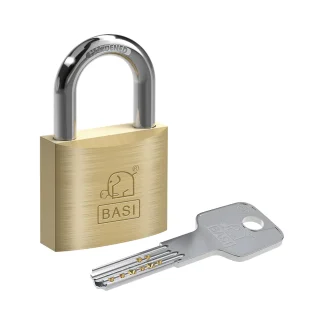 Basi Vorhängeschloss BM gold 50.0 x 28.0 mm - 1 Stück