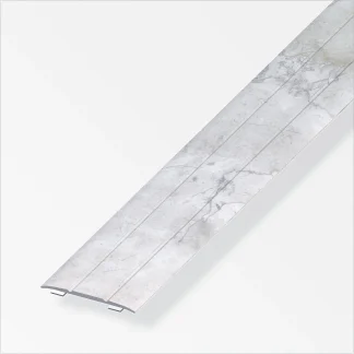alfer Übergangsprofil 1 m, 37 x 2.5 mm Alu beschichtet sublimiert weiss