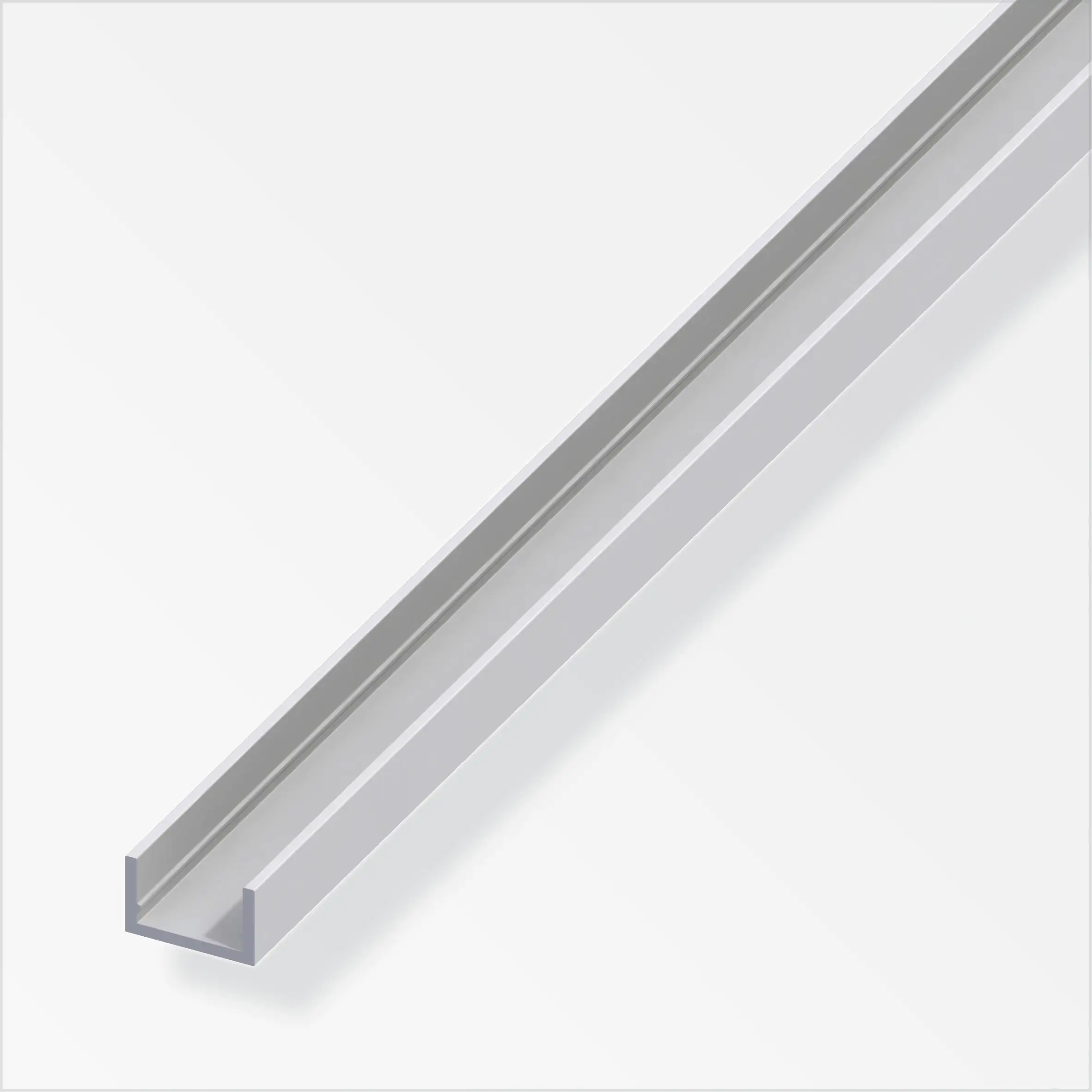 alfer U-Profil 1 m, 10 x 22.5 x 1.5 mm Aluminium eloxiert silber