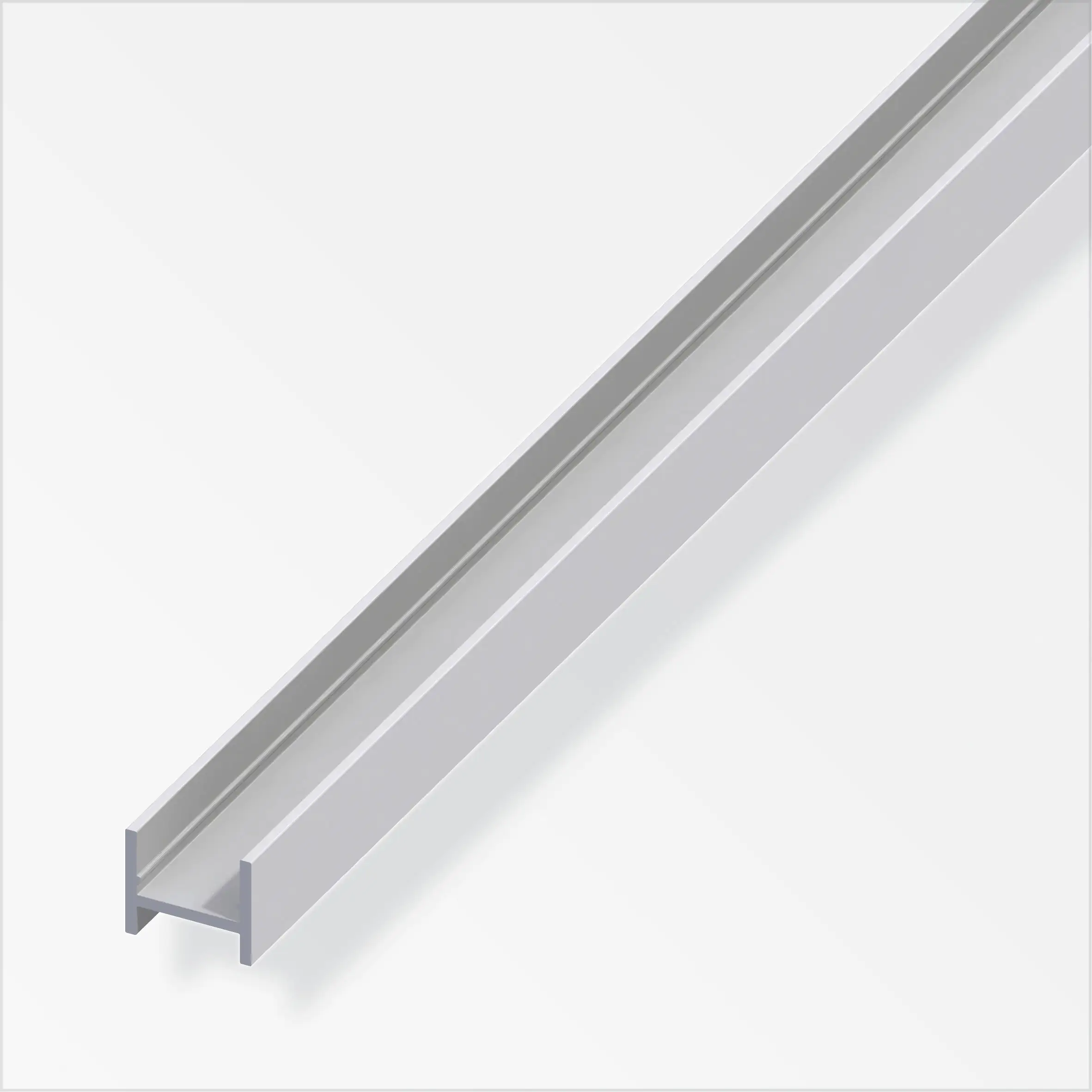 alfer H-Profil 1 m, 16 x 19.5 x 1.5 mm Aluminium eloxiert silber