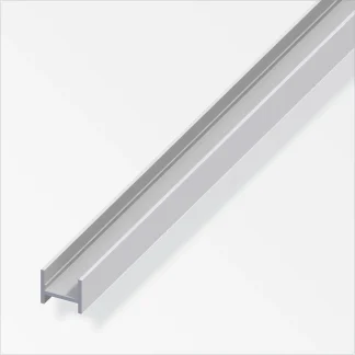 alfer H-Profil 1 m, 16 x 22.5 x 1.5 mm Aluminium eloxiert silber