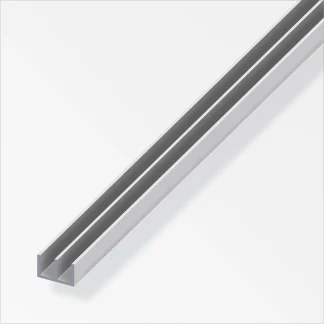 alfer Führungsschienen-Profil, oben 1 m, 10 x 6 x 1.3 mm Alu silber