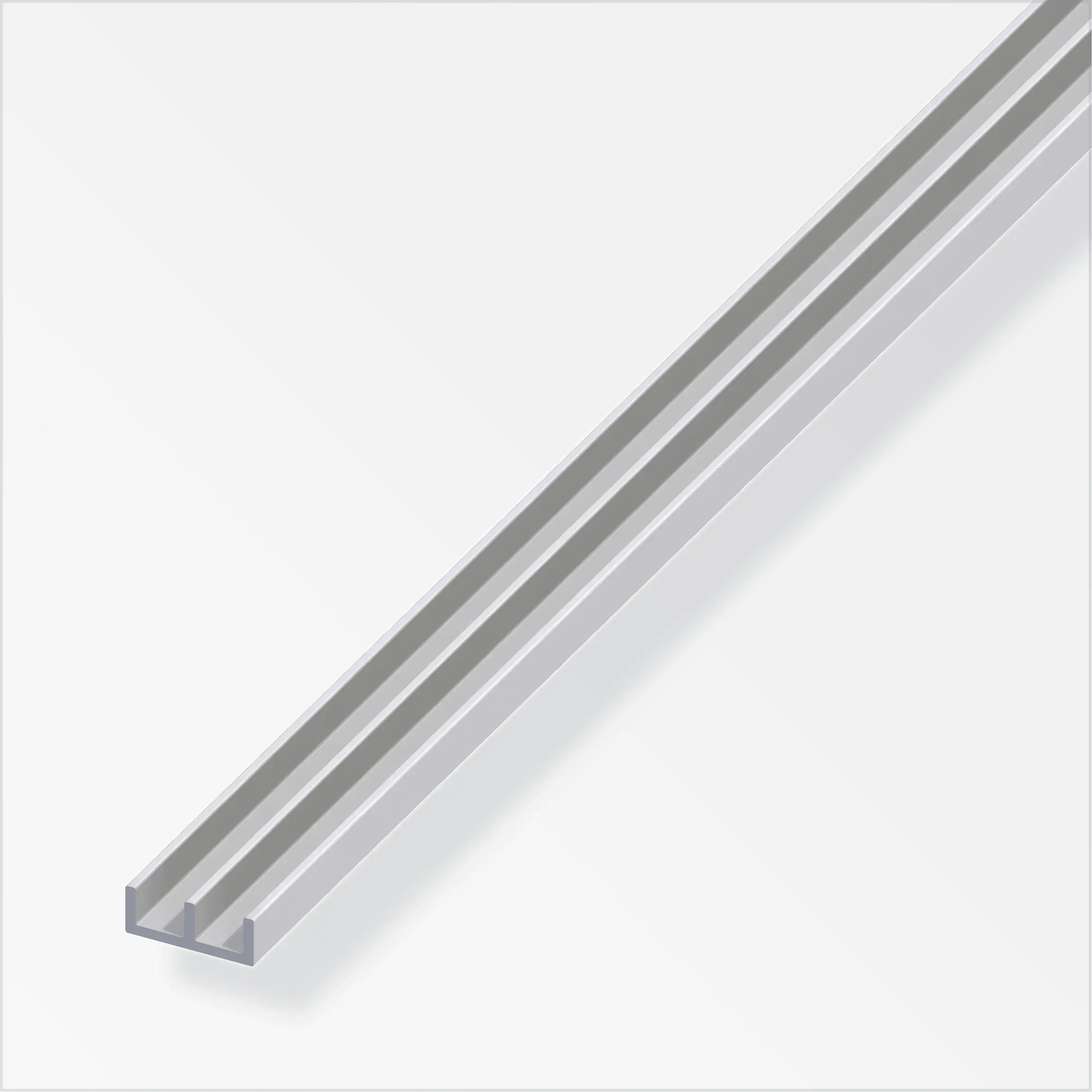 alfer Führungsschienen-Profil, unten 1 m, 6 x 6 x 1.3 mm Alu silber