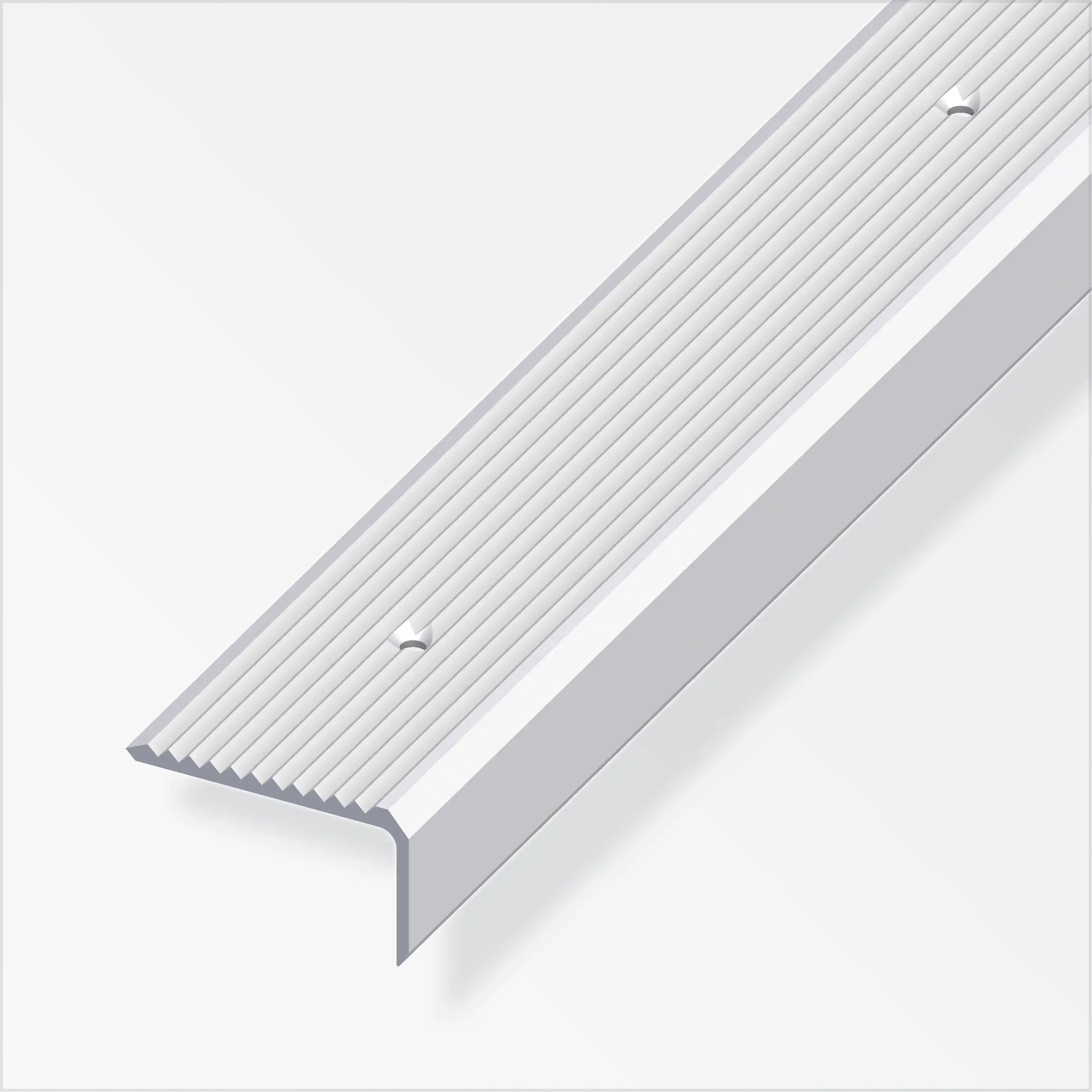 alfer Treppenprofil 1 m, 41 x 40 mm Aluminium eloxiert silber