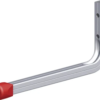 alfer Wandhaken 175 mm 175 x 80 mm Aluminium roh Kappe rot