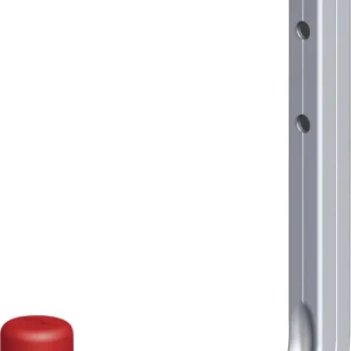 alfer Wand- und Deckenhaken 115 x 160 x 100 mm Aluminium roh Kappe rot