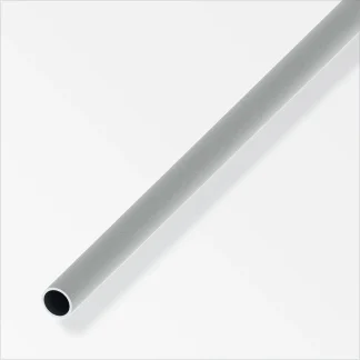 alfer Rundrohr Aluminium eloxiert gebürstet Edelstahl-Optik