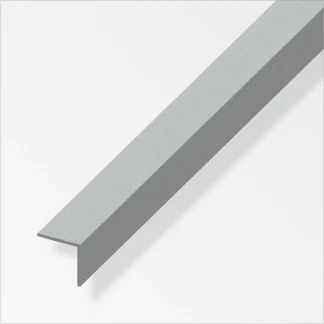 alfer Winkel 1 m, 15 x 15 mm Aluminium eloxiert gebürstet Edelstahloptik