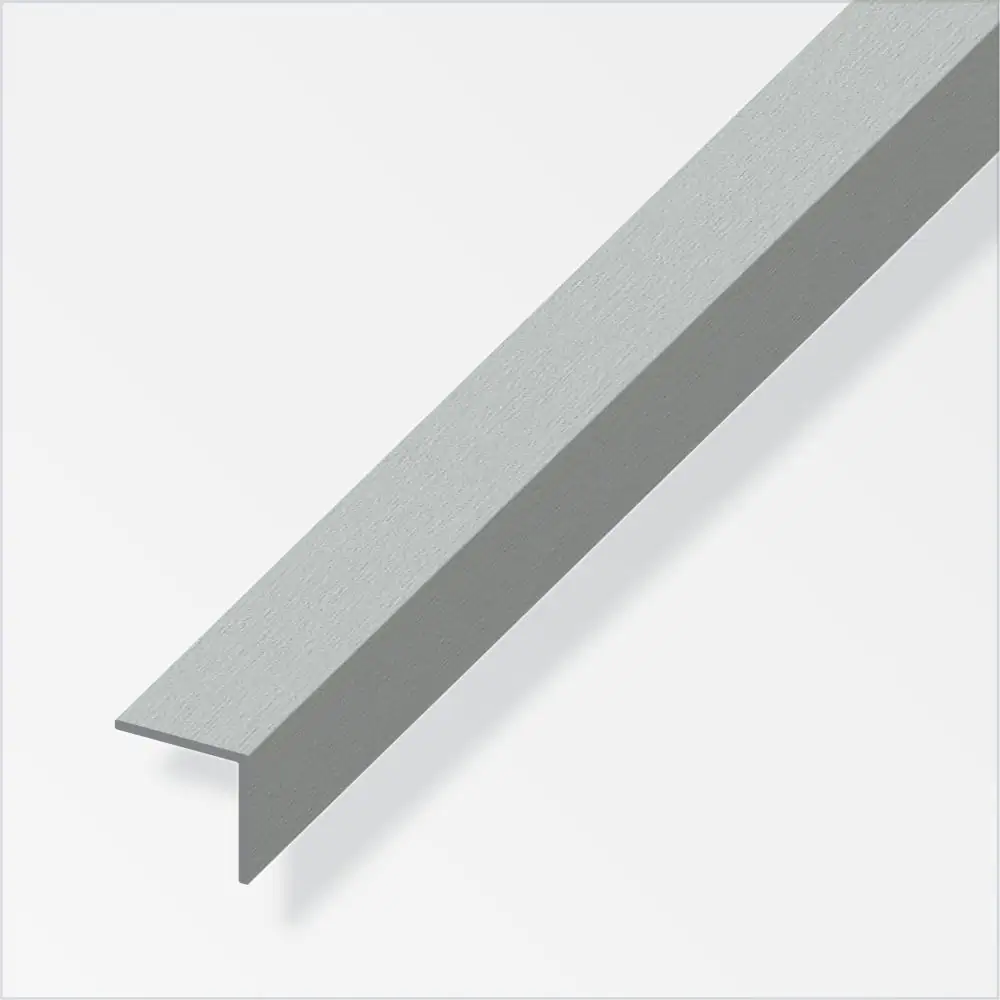 alfer Winkel 1 m, 25 x 25 mm Aluminium eloxiert gebürstet Edelstahloptik