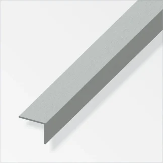 alfer Winkel 1 m, 20 x 10 mm Aluminium eloxiert gebürstet Edelstahloptik