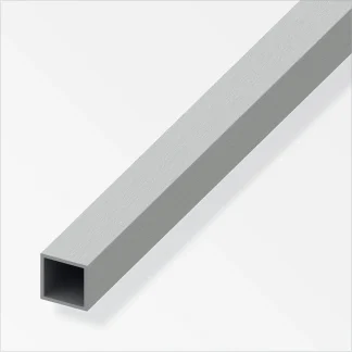 alfer Vierkantrohr 1 m, 10 x 10 x 1 mm Alu eloxiert gebürstet edelstahl