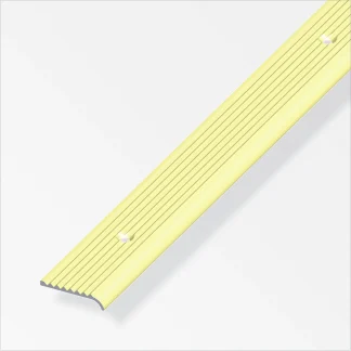 alfer Rundabschlussprofil 1 m, 25 x 6 mm Aluminium eloxiert messing