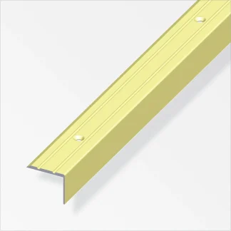 alfer Treppenprofil 1 m, 25 x 20 mm Aluminium eloxiert messing