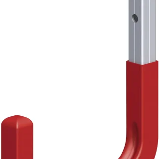 alfer Wandhaken, gummiert 80 mm 80 x 120 mm Aluminium roh rot gummiert