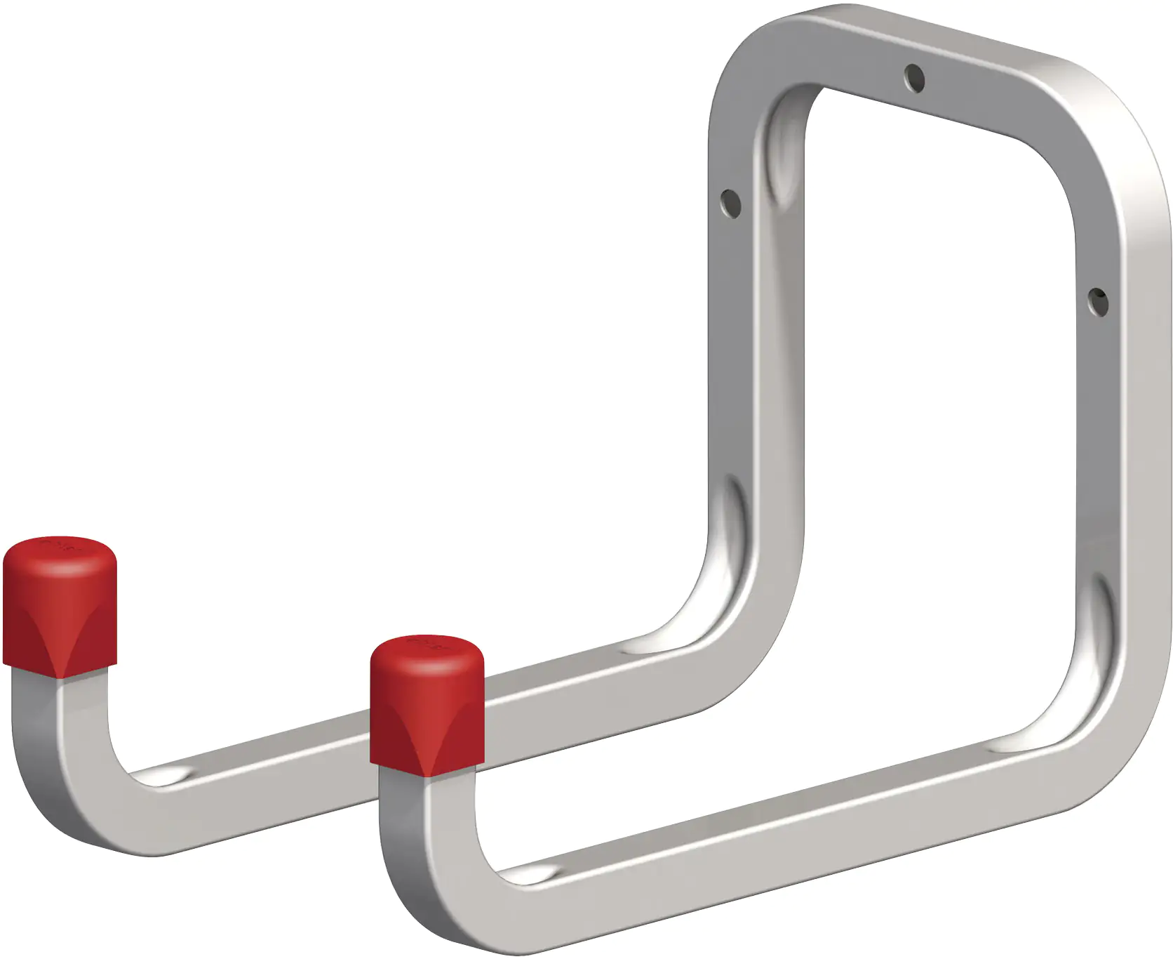 alfer Gerätehaken 90 mm 90 x 120 x 98 mm Stahl verzinkt Kappe rot